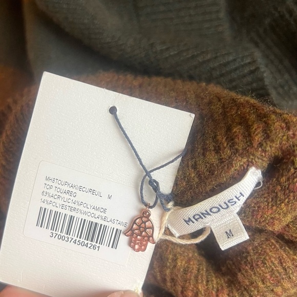 NWT Manoush oversized wool  sweater with sequins - Picture 8 of 10